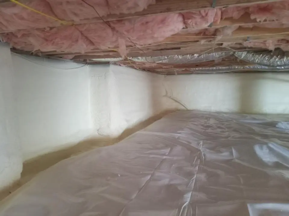 Crawl space encapsulation with closed-cell spray foam for Spray Foam Roofing in Wyandotte
